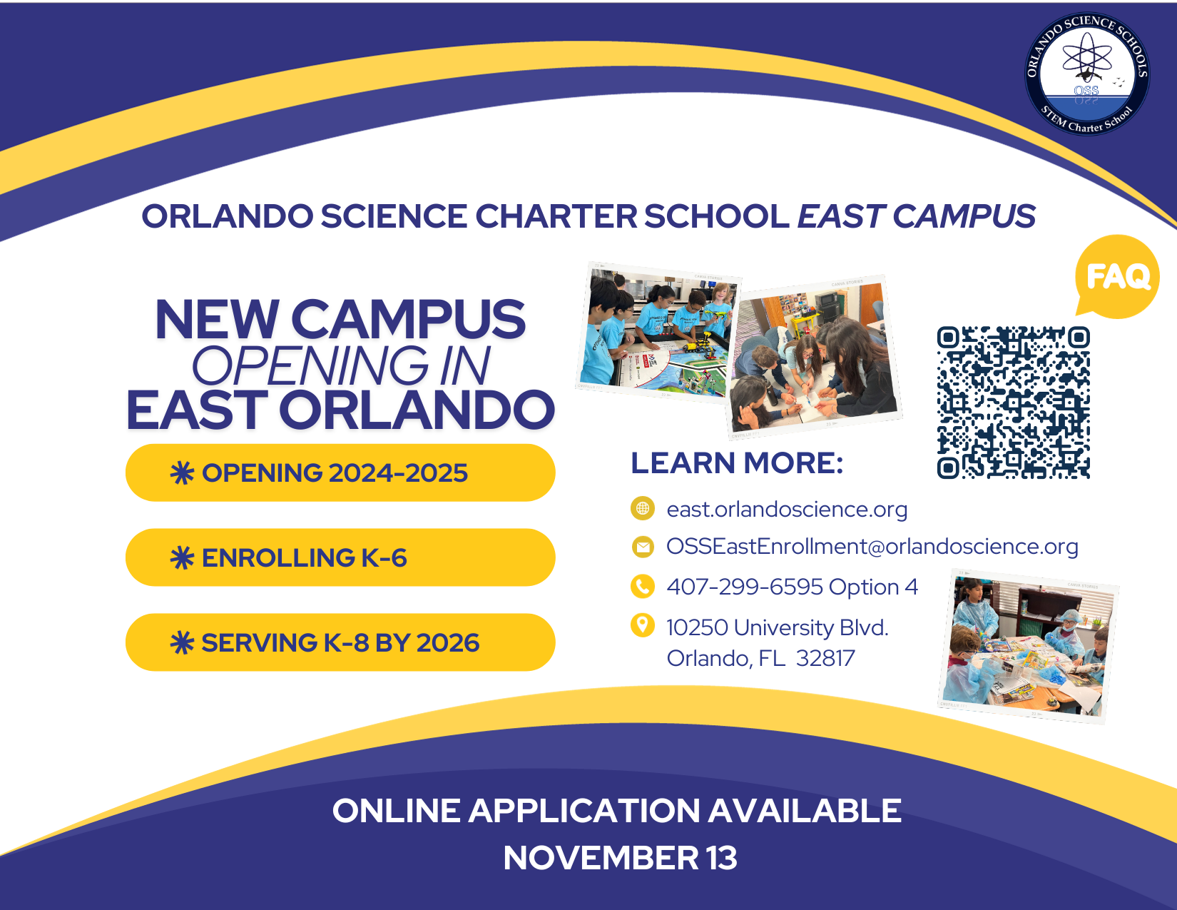 Orlando Science Charter School East Campus Enrollment